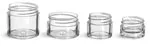 Clear Polystyrene Thick Wall Jars (Bulk), Caps Not Included