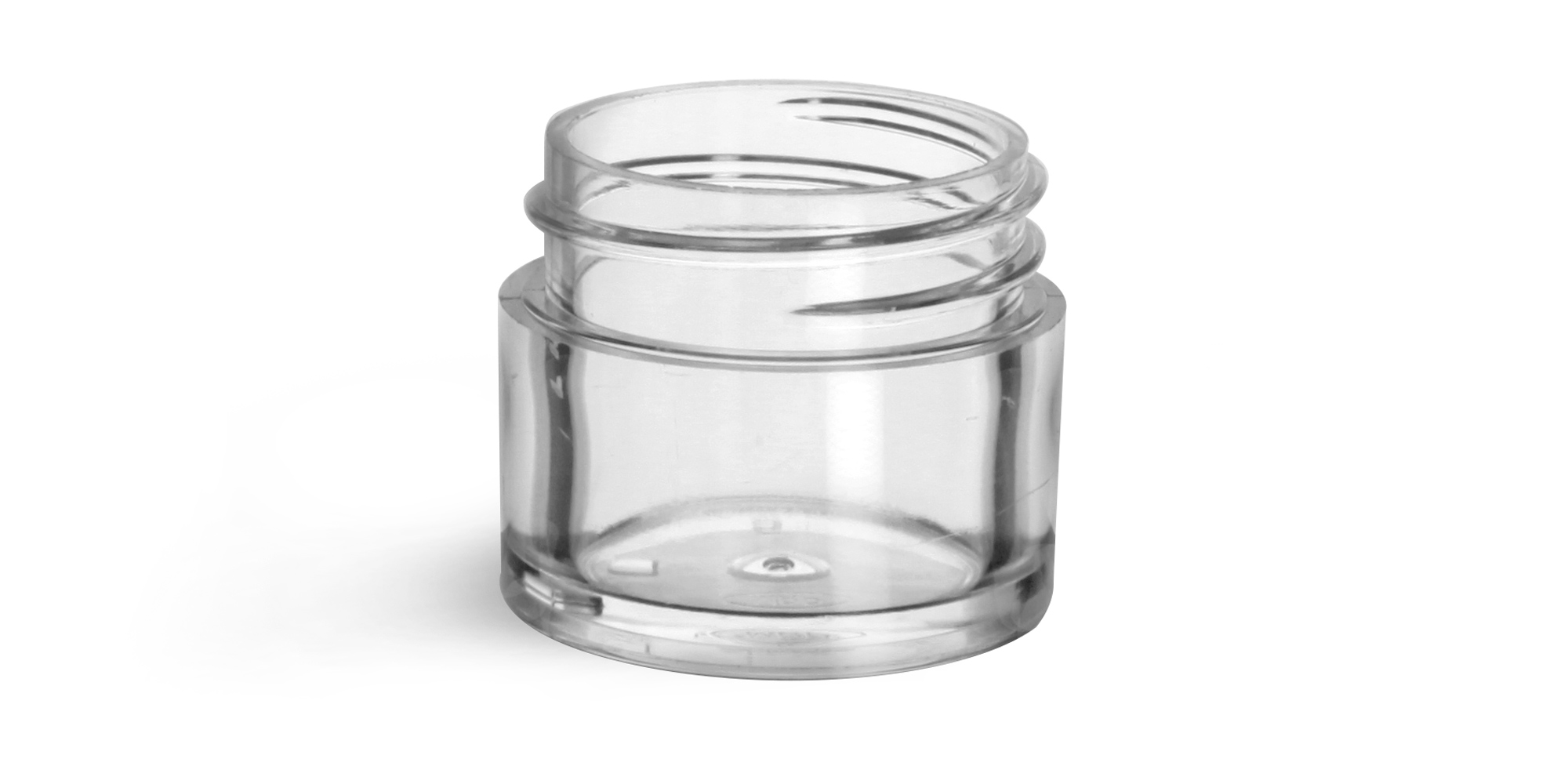 1/4 oz Clear Styrene Thick Wall Jars (Bulk), Caps Not Included