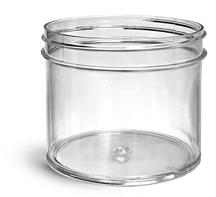 4 oz Clear Polystyrene Thick Wall Jars (Bulk), Caps Not Included