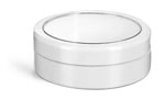 White Urea Plastic Jars w/ White Caps