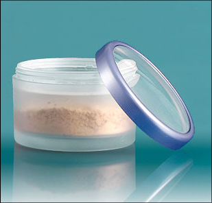 100 ml Frosted PET Powder Jars w/ Sifters and Caps