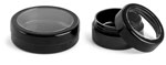 Plastic Jars, Black Ointment Style Containers