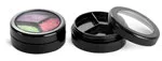 10 ml Black Plastic Jars with 3 Dividers & Black Window Lids