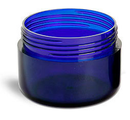 Blue Styrene Jars (Bulk), Caps Not Included