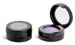3 ml Black Plastic Jars w/ Hinged Lids & Clear Windows