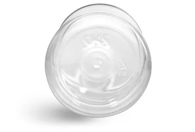 PET Plastic Jars, Clear Food Jars w/ Brown Ribbed Induction Lined Caps