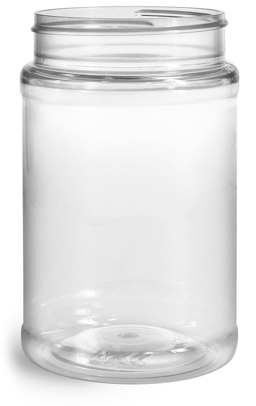 16 oz Clear PET Food Jars (Bulk), Caps NOT Included