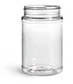 Food Jars, 16 oz Clear PET Plastic Jars (Bulk), Caps NOT Included
