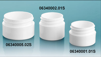 Plastic Jars, White Polypropylene Thick Wall Jars (Bulk) Caps Not Included
