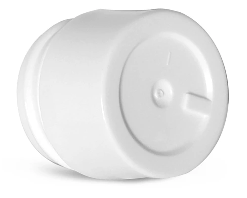 1/4 oz White Polypropylene Thick Wall Jars w/ White Lined Caps