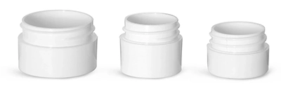 White Polypropylene Thick Wall Jars  (Bulk), Caps Not Included