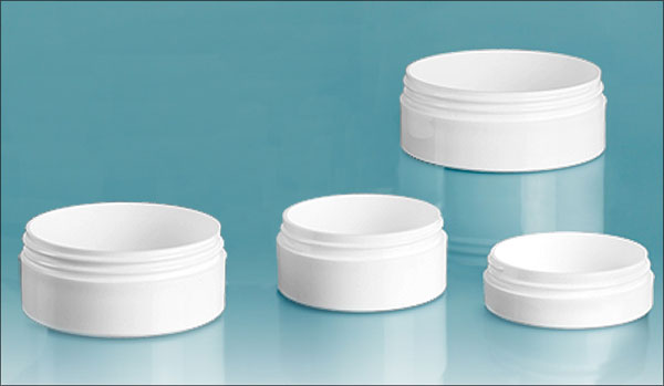White Polypropylene Thick Wall Jars (Bulk), Caps Not Included