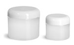 Frosted Natural Polypro Jars
w/ White Dome Caps