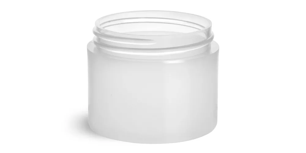 2 oz Frosted Polypro Thick Wall Jars (Bulk), Caps Not Included