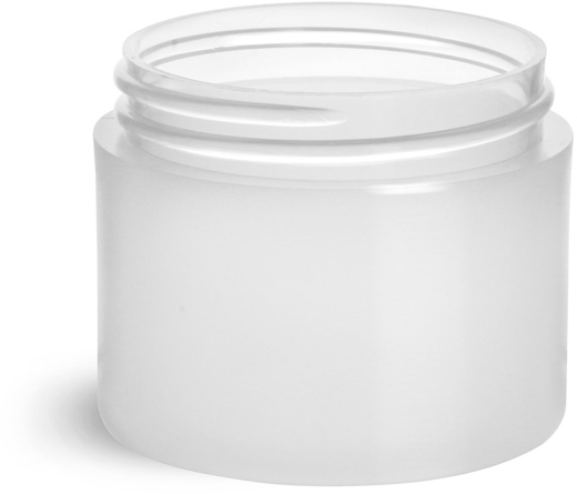 Frosted Natural Polypropylene Thick Wall Jar