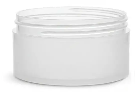 8 oz Frosted Polypro Thick Wall Jars (Bulk), Caps Not Included