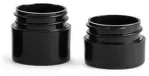 Black Polypropylene Straight Sided Thick Wall Jars (Bulk), Caps NOT Included