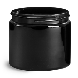 Original Black PCR (PET) Straight Sided Jars