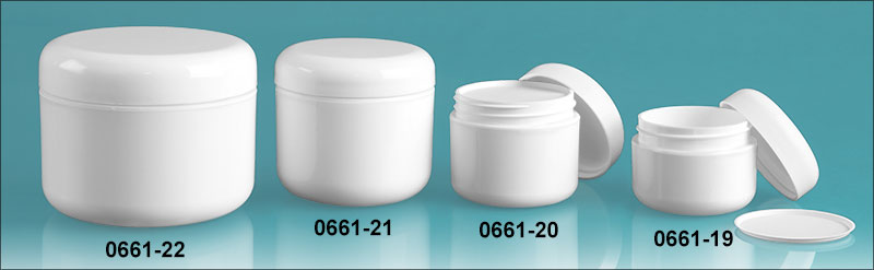 SKS Bottle & Packaging - Plastic Jars, White Polypropylene Double Wall ...