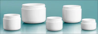 White Polypropylene Double Wall Radius Jars (Bulk), Caps Not Included