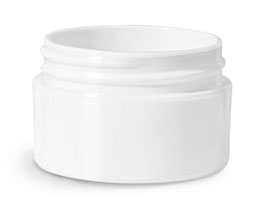 White Polypropylene Double Wall Straight Base Jars (Bulk) Caps Not Included