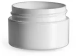 White Polypropylene Double Wall Straight Base Jars (Bulk) Caps Not Included