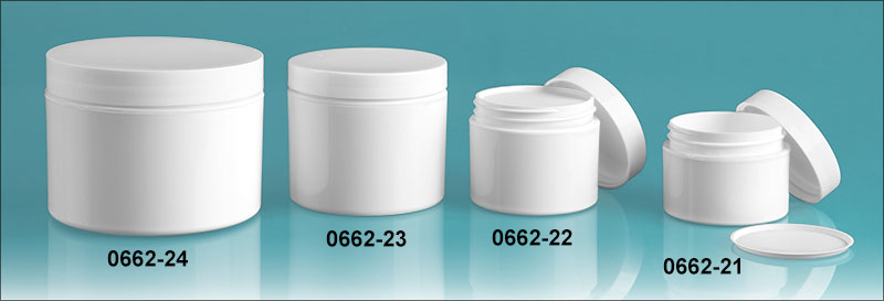 SKS Bottle & Packaging - Plastic Jars, White Polypropylene Double Wall ...