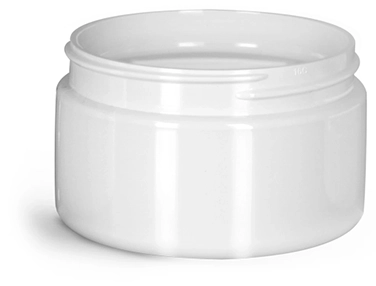 Plastic Jars, White PET Heavy Wall Jars (Bulk), Caps NOT Included