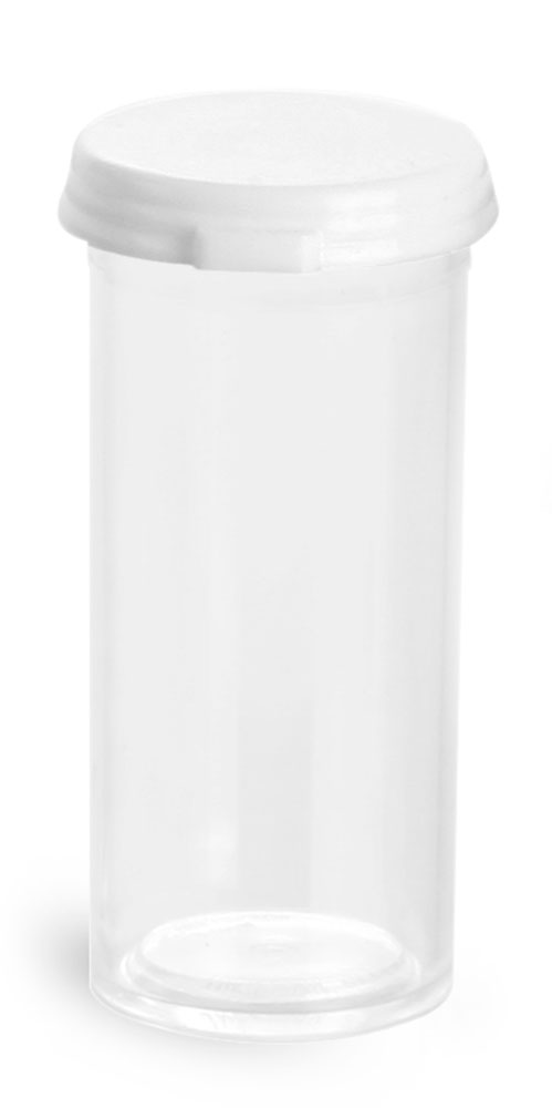 5 Dram Clear Styrene Vials w/ Snap Caps