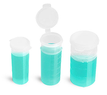 Plastic Vials, Natural Polypropylene Hinge Top Vials