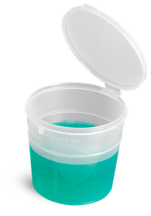 Plastic Vials, Natural Polypropylene Hinge Top Containers