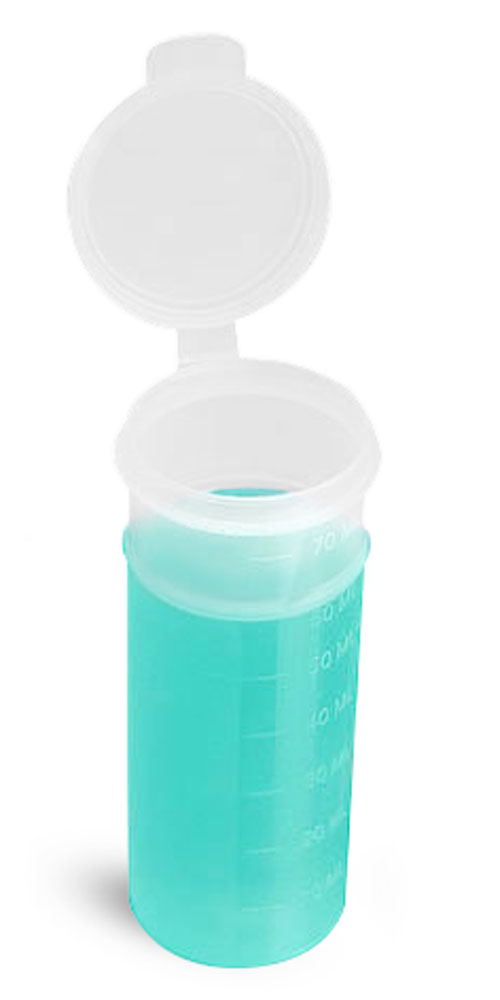 Crayon Holder Natural Polypro Hinge Top Vials