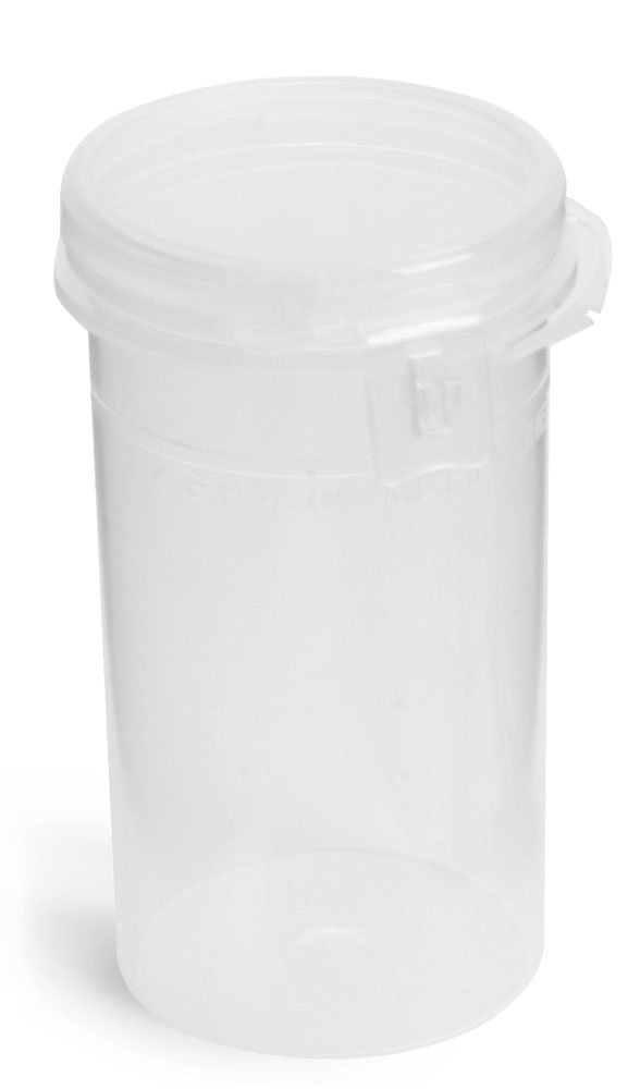 SKS Bottle & Packaging 100 ml Natural Polypropylene Hinge Top Vials w