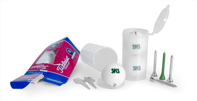 Hinge Top Containers, Golf Ball Holder