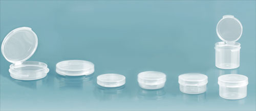 Plastic Vials, Natural Polypropylene Hinge Top Vials