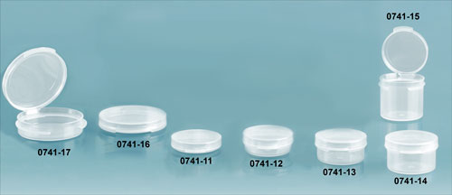 Plastic Vials, Natural Polypropylene Hinge Top Vials