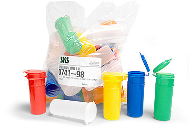 Assorted Polypropylene Hinge Top Vials