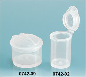 Plastic Vials, Natural Polypropylene Hinge Top Micro Vials
