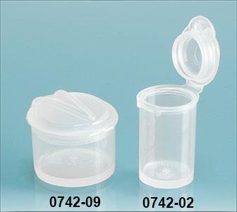 Plastic Vials, Natural Polypropylene Hinge Top Micro Vials