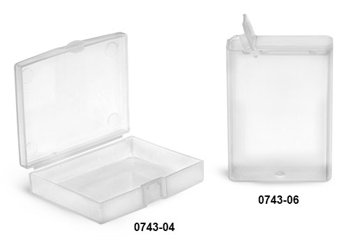 Hinge Top Containers, Natural Polypro Hinged Boxes