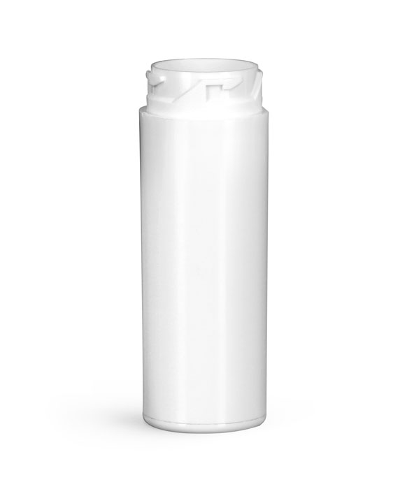 Plastic Vials, White Polypropylene Purse Pak Vials (Bulk), Caps NOT Included