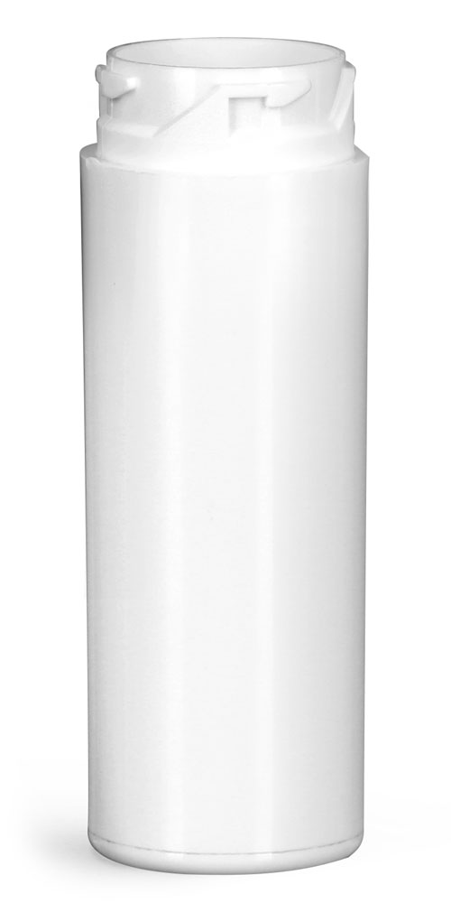 20 mm Plastic Vials, White Polypropylene Purse Pak Vials (Bulk), Caps NOT Included