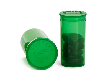 Plastic Vials, Green Polypropylene Squeeze Top&trade; Vials