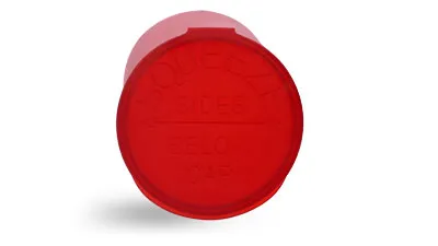 30 Dram Red Opaque Plastic Pop Top Container, 150/cs