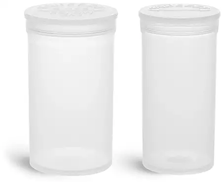 Cylinder Container with Flip Top Lid, Clear