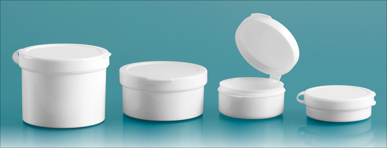 Hinge Top Containers, White Hinge Top Pill Pods 
