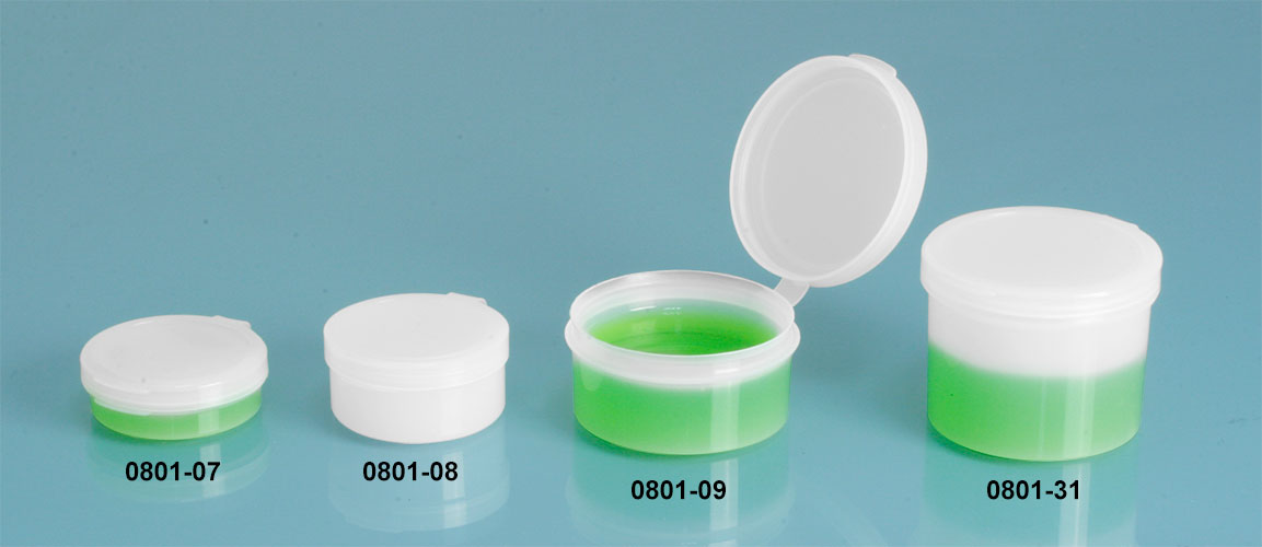 Hinge Top Containers, Natural Hinge Top Pill Pods
