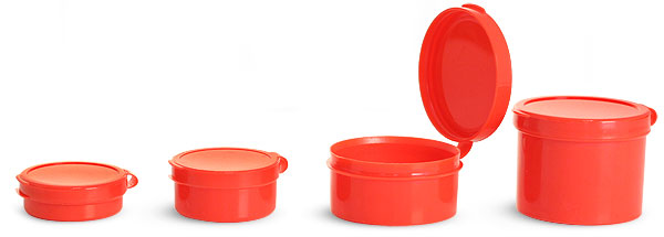 Red Hinge Top Polycons, Pill Pods