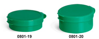 Hinge Top Containers, Green Hinge Top Pill Pods