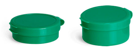 Hinge Top Containers, Green Hinge Top Pill Pods